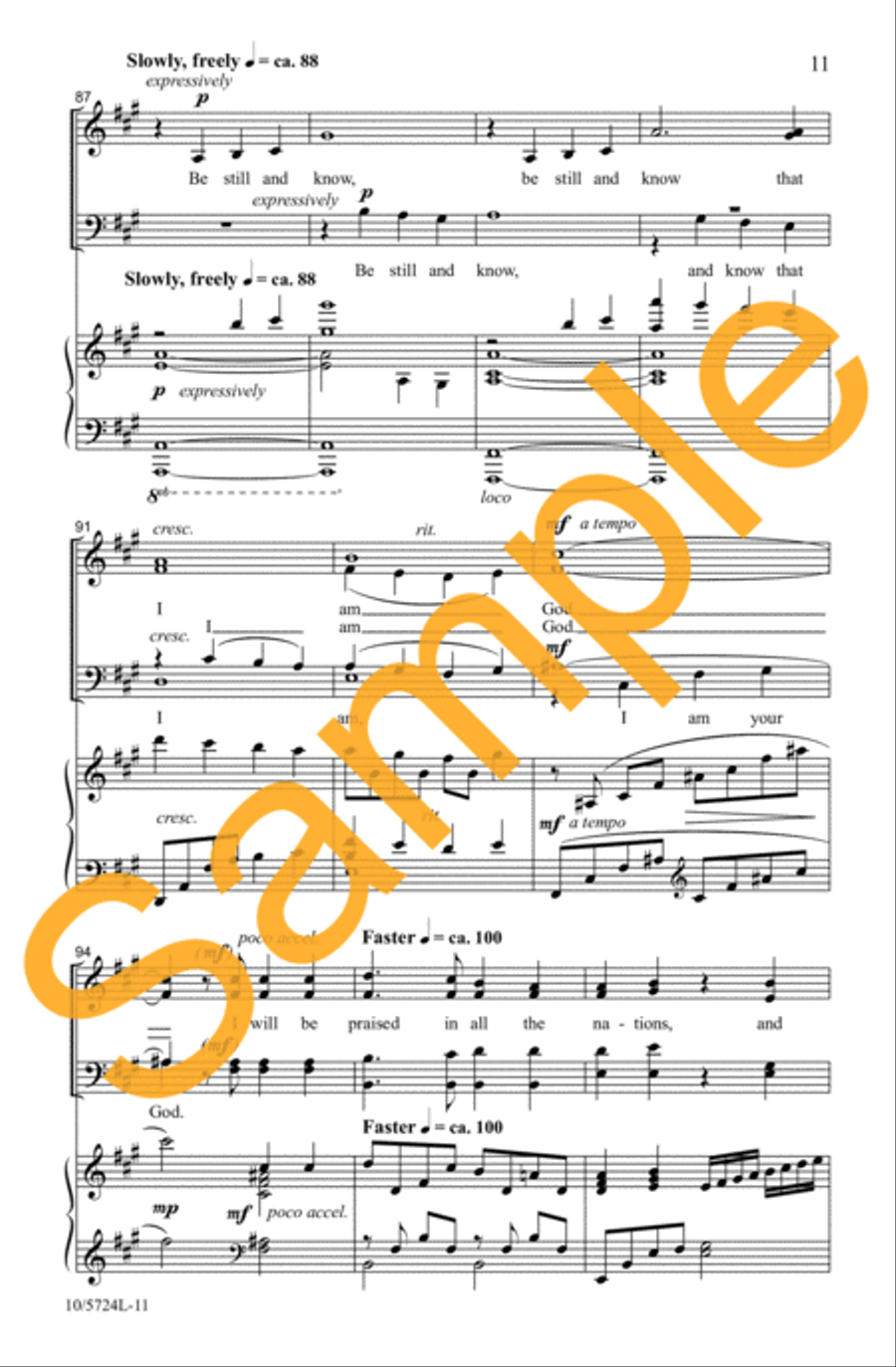 Psalm 46 4-Part scores gallery preview page 10