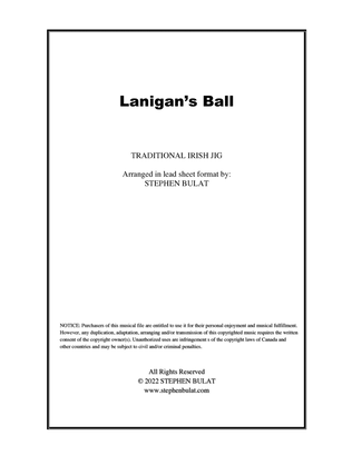 Book cover for Lanigan's Ball (Irish Traditional) - Lead sheet in original key of Em