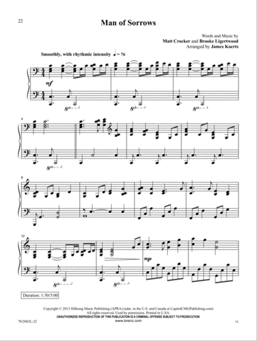 Lord of All Creation Piano Solo scores gallery preview page 10