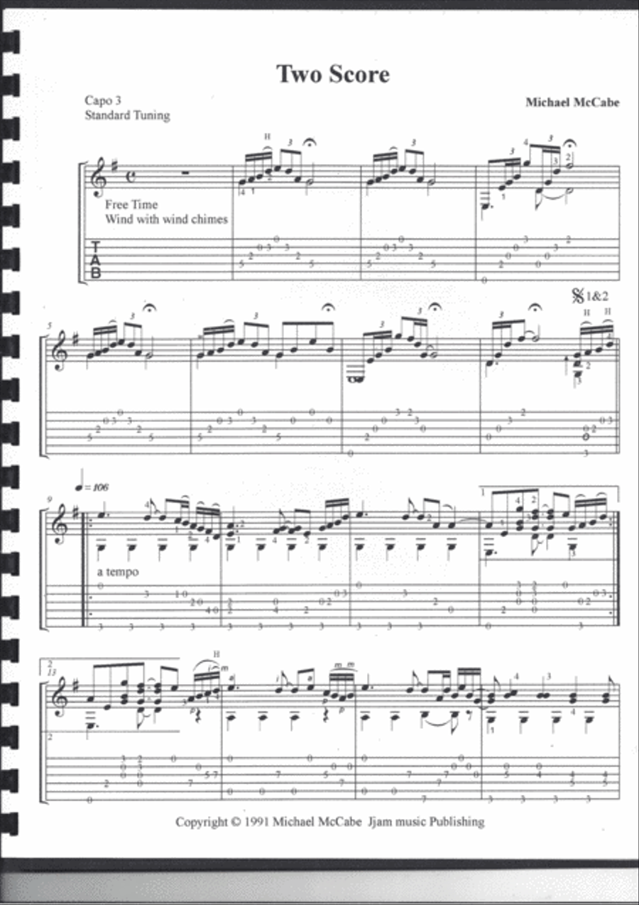 Two Score Classical Guitar scores gallery preview page 2