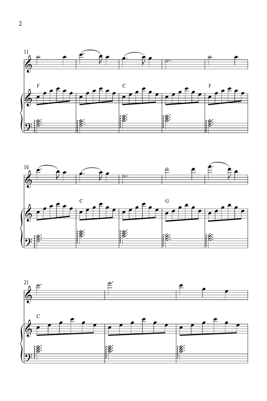 Christmas Medley Violin Solo scores gallery preview page 2
