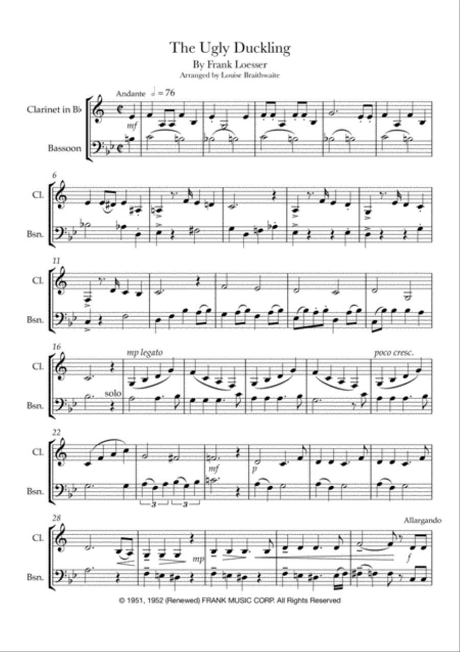 The Ugly Duckling Woodwind Duet scores gallery preview page 2