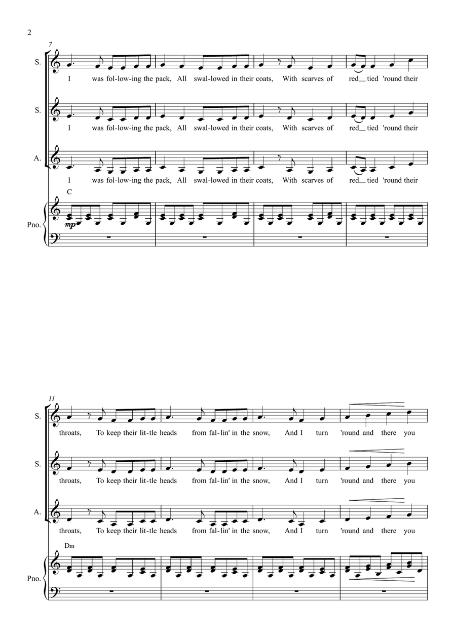 White Winter Hymnal SSA scores gallery preview page 3