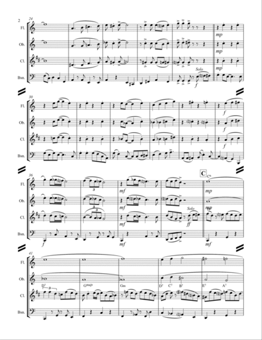 I Want A Little Girl I Want A Little Girl Woodwind Quartet scores gallery preview page 3