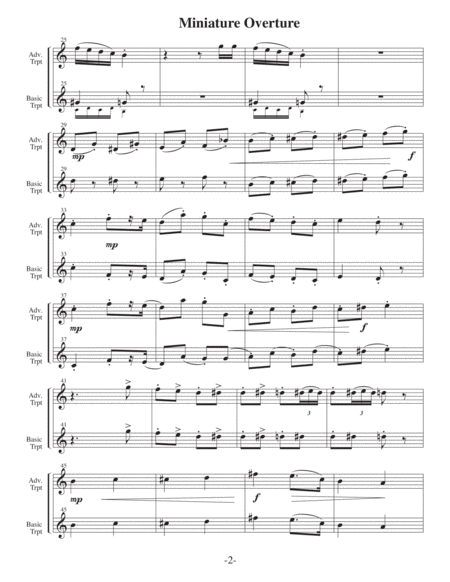 Miniature Overture - Tchaikovsky (Arrangements Level 3-6 for TRUMPET + Written Acc) image number null