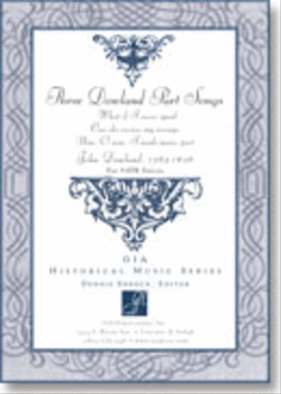 Three Dowland Part Songs 4-Part scores gallery preview page 1