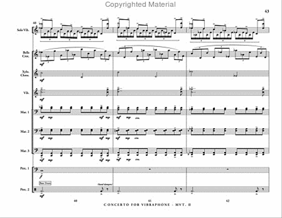 Concerto for Vibraphone & Percussion Ensemble Percussion Ensemble scores gallery preview page 25