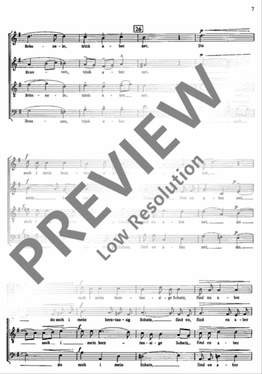 Die Brünnlein, die da fließen 4-Part scores gallery preview page 8