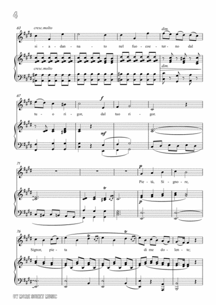 Stradella-Preghiera; Pietà,signore in c sharp minor,for Voice and Piano image number null