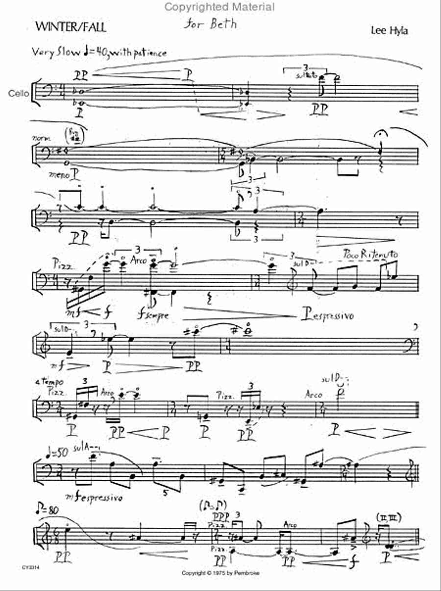 Winter/Fall Winter/Fall Cello scores gallery preview page 2