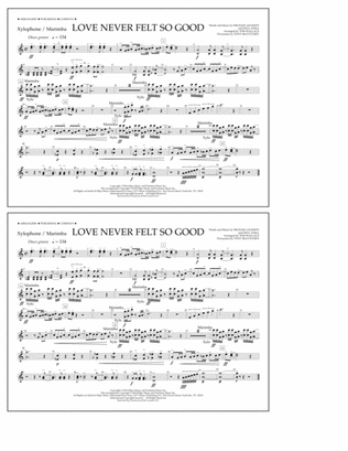 Love Never Felt So Good - Xylophone/Marimba