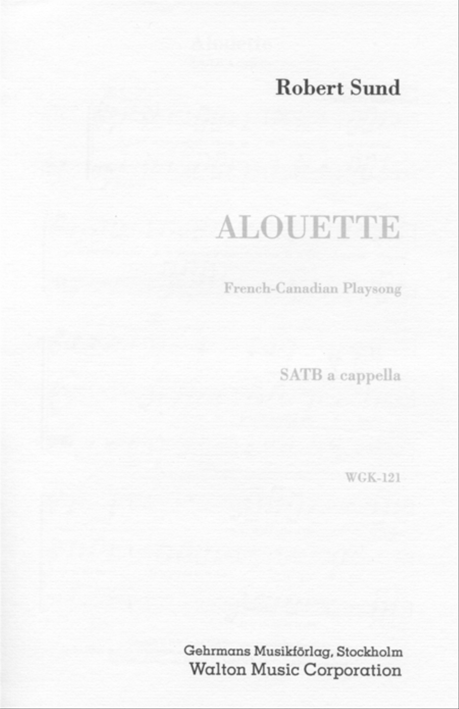Alouette 4-Part scores gallery preview page 1