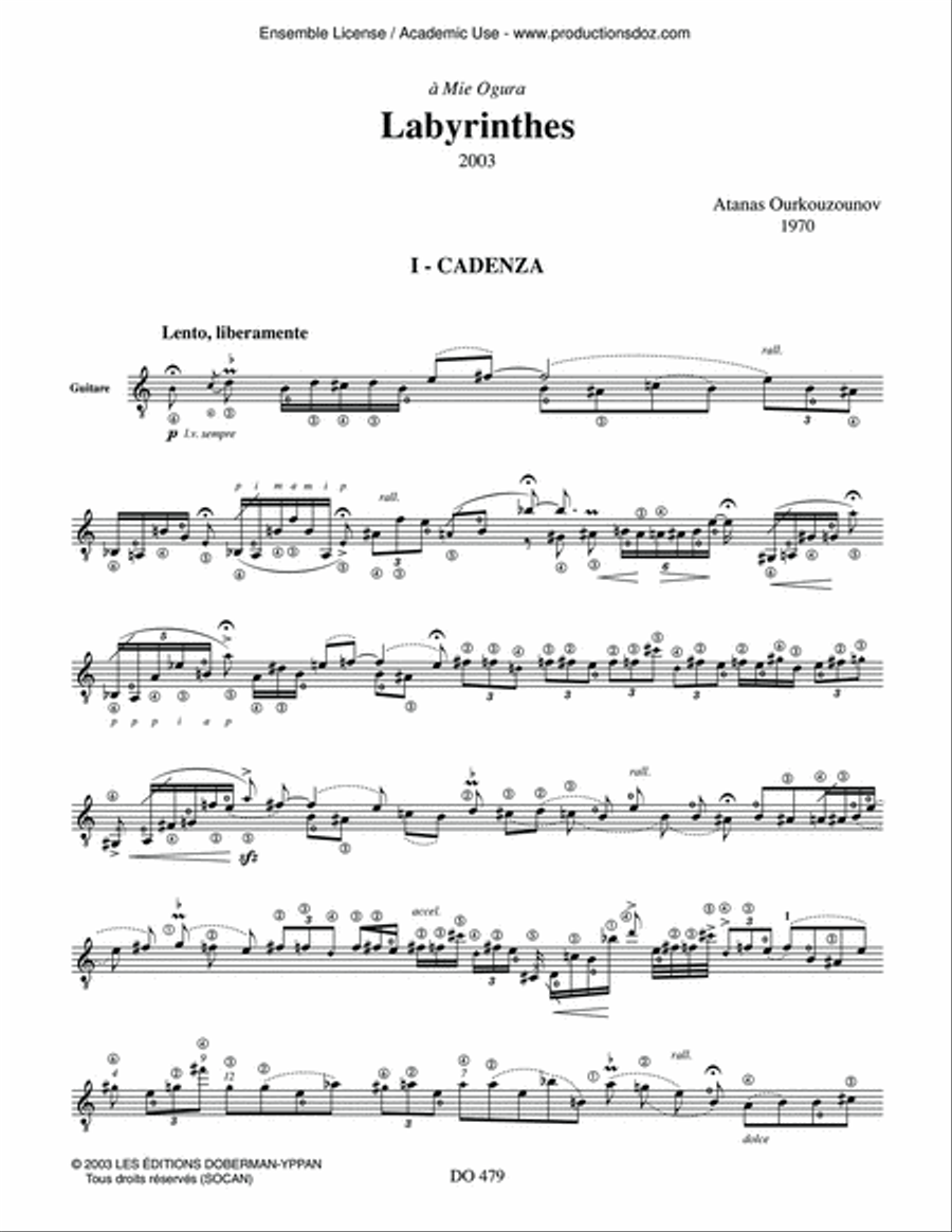 Labyrinthes (fl. / guit.) Flute scores gallery preview page 2