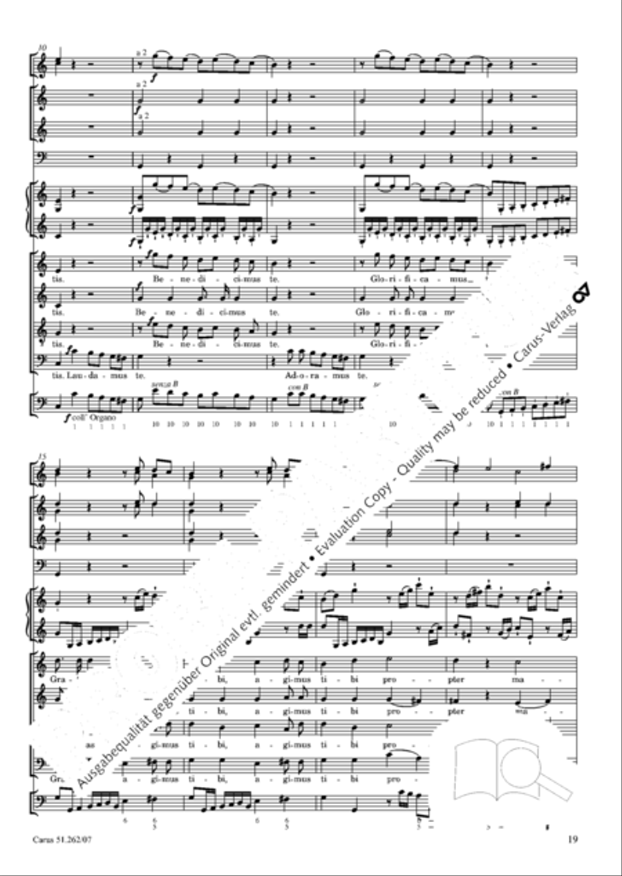 Missa longa in C major (Missa longa in C) 4-Part scores gallery preview page 20