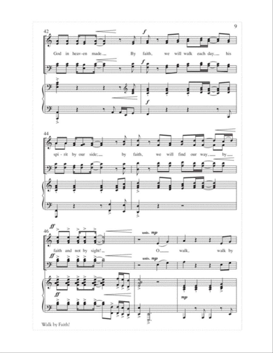 Walk by Faith! 4-Part scores gallery preview page 10