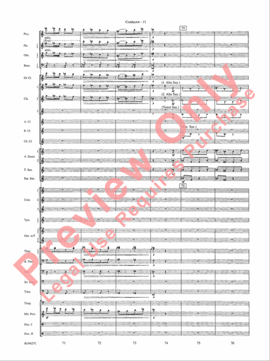 Variations on a Theme of Robert Schumann Concert Band scores gallery preview page 14