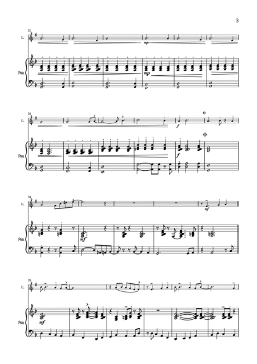We Three Kings B-Flat Clarinet scores gallery preview page 3