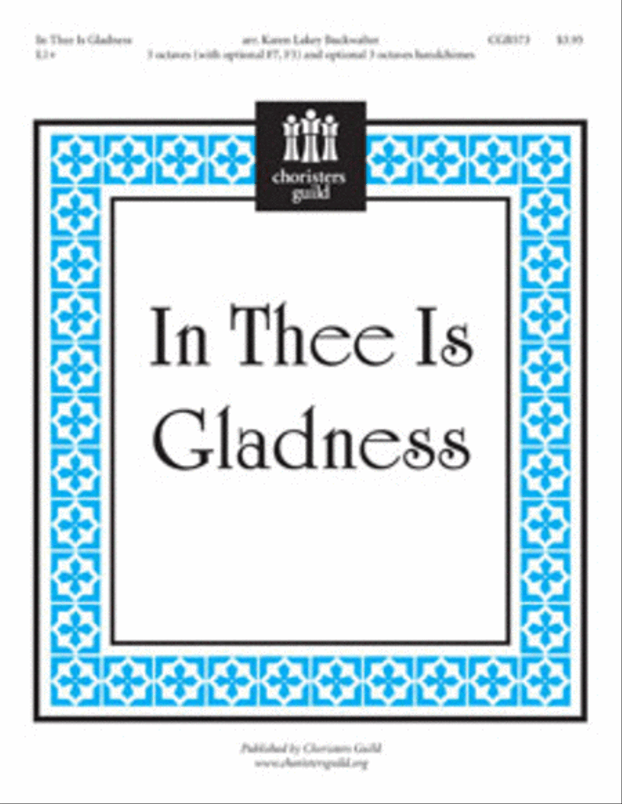 In Thee Is Gladness Handbell Choir scores gallery preview page 1