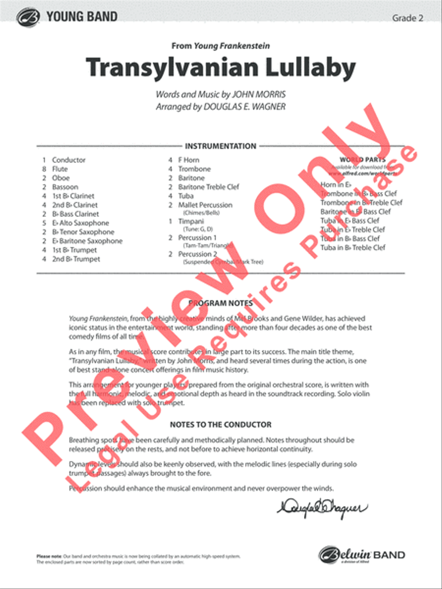 Transylvanian Lullaby Concert Band scores gallery preview page 17