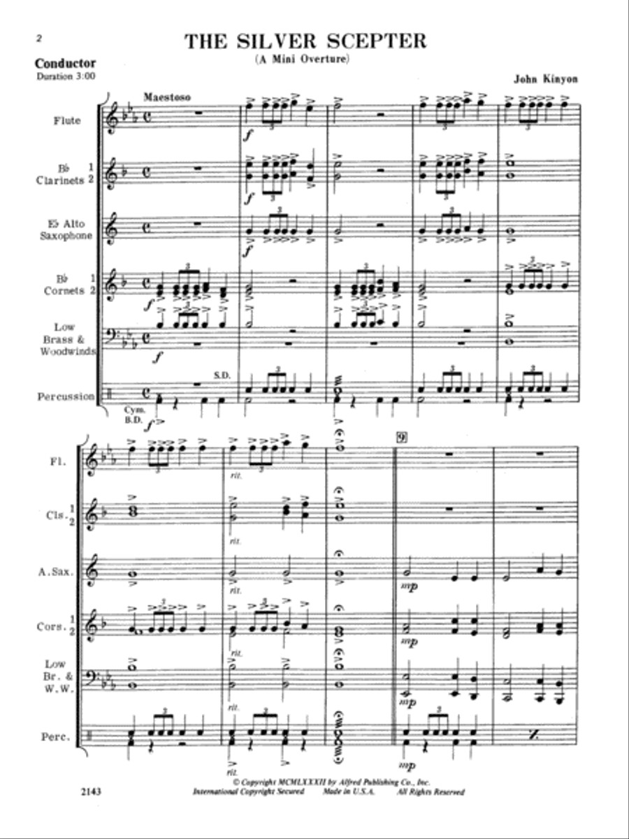 The Silver Scepter: Score Concert Band scores gallery preview page 2
