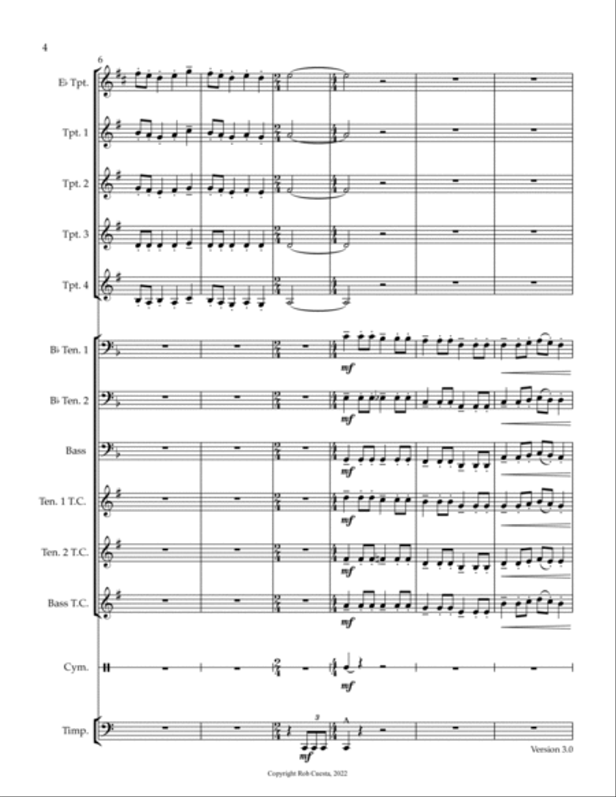 3 Fanfares for a Jubilant Occasion Brass Ensemble scores gallery preview page 4