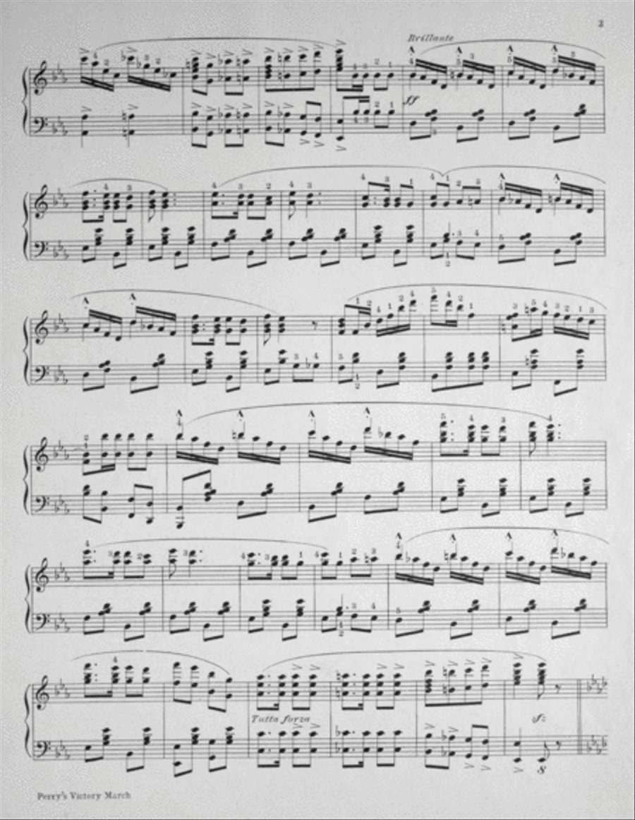 Perry's Victory March Piano Solo scores gallery preview page 3