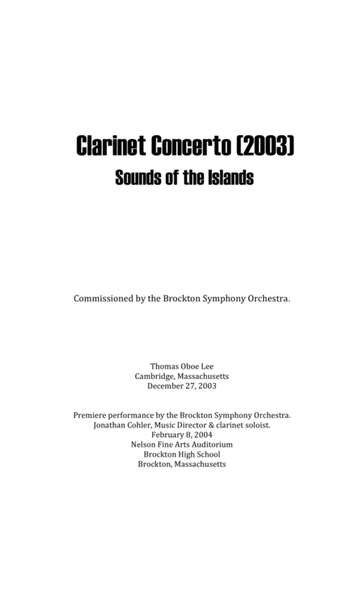 Clarinet Concerto ... Sounds of the Islands (2003) for clarinet solo and orchestra image number null