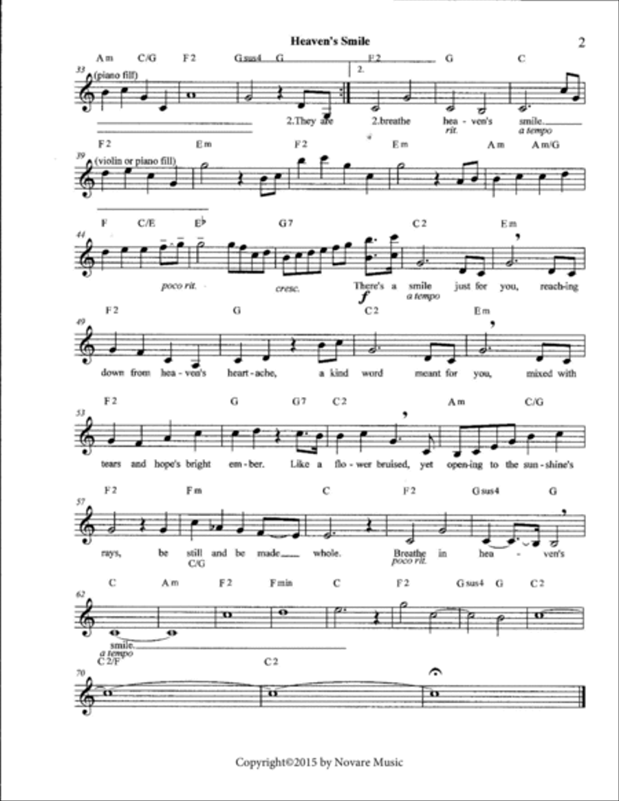 Heaven's Smile Heaven's Smile Small Ensemble scores gallery preview page 3