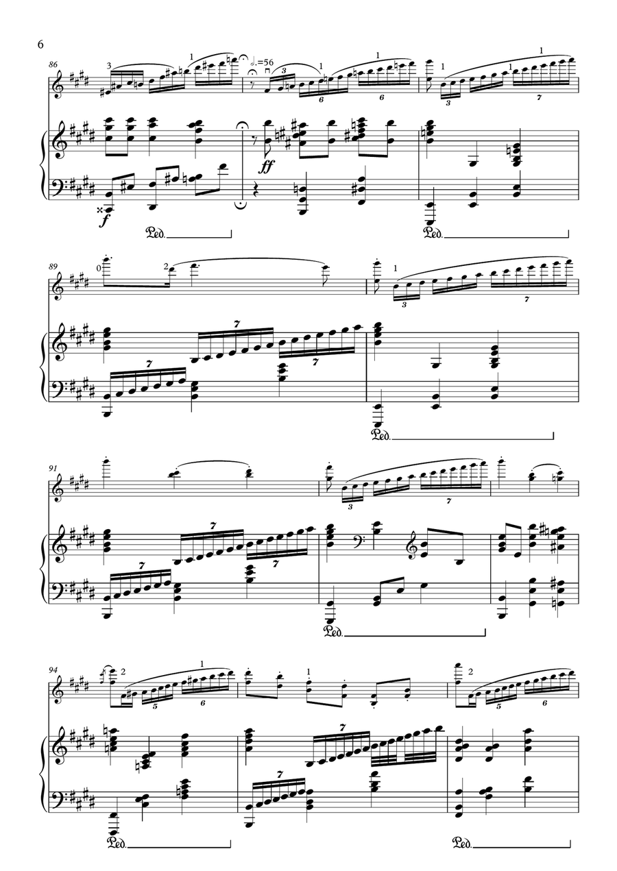 Strauss Emperor Waltz Violin Solo scores gallery preview page 6