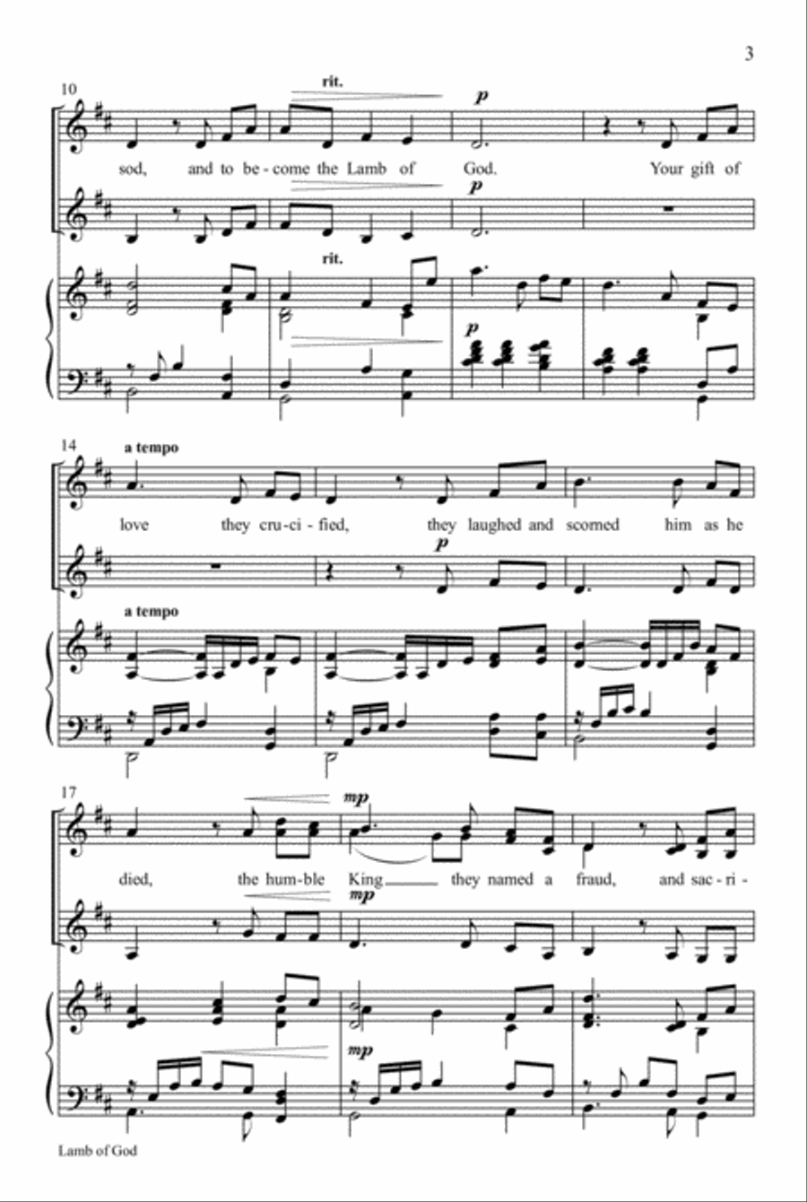 Lamb of God Lamb of God SSA scores gallery preview page 4