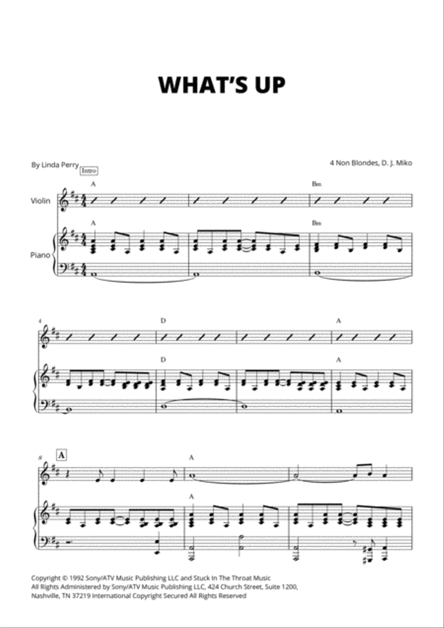 What's Up Small Ensemble scores gallery preview page 1