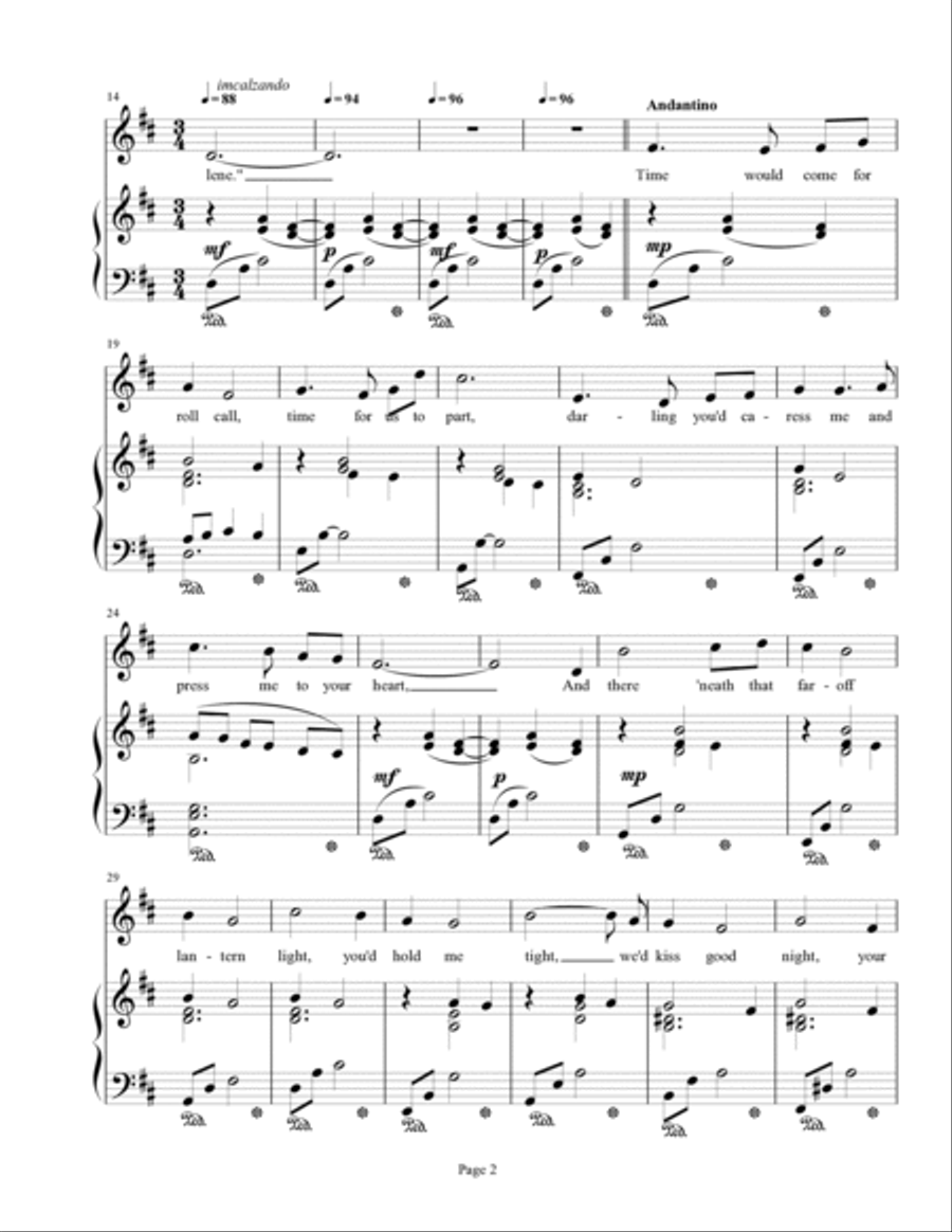 Lilli Marlene (lili Marleen) Piano, Vocal, Guitar scores gallery preview page 2