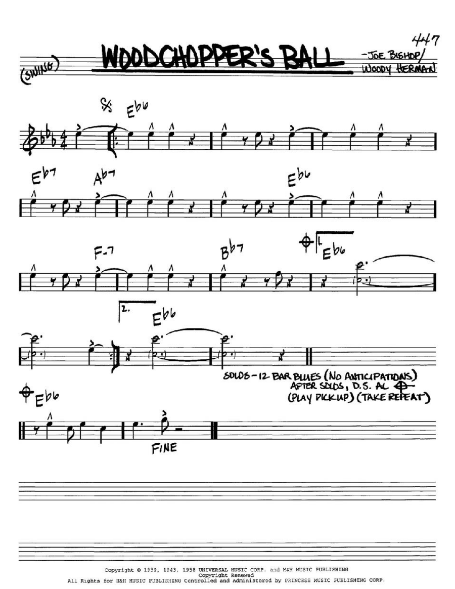 Woodchopper's Ball Piano scores gallery preview page 1