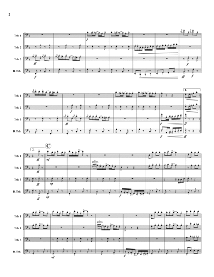 Crazy Bone Rag Trombone Quartet scores gallery preview page 2