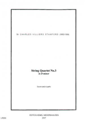 Book cover for String quartet no. 3 in d minor