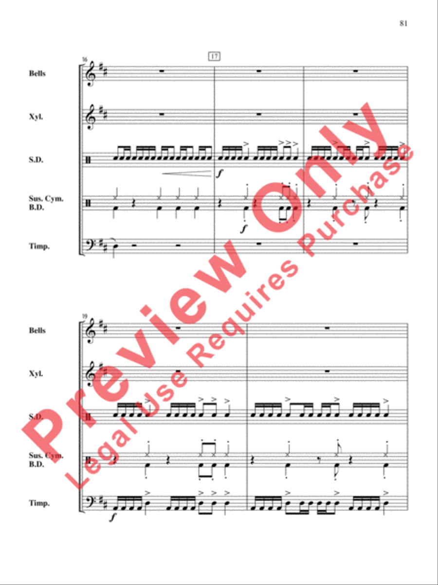 The Anthony J. Cirone Intermediate Percussion Ensemble Collection Percussion Ensemble scores gallery preview page 82