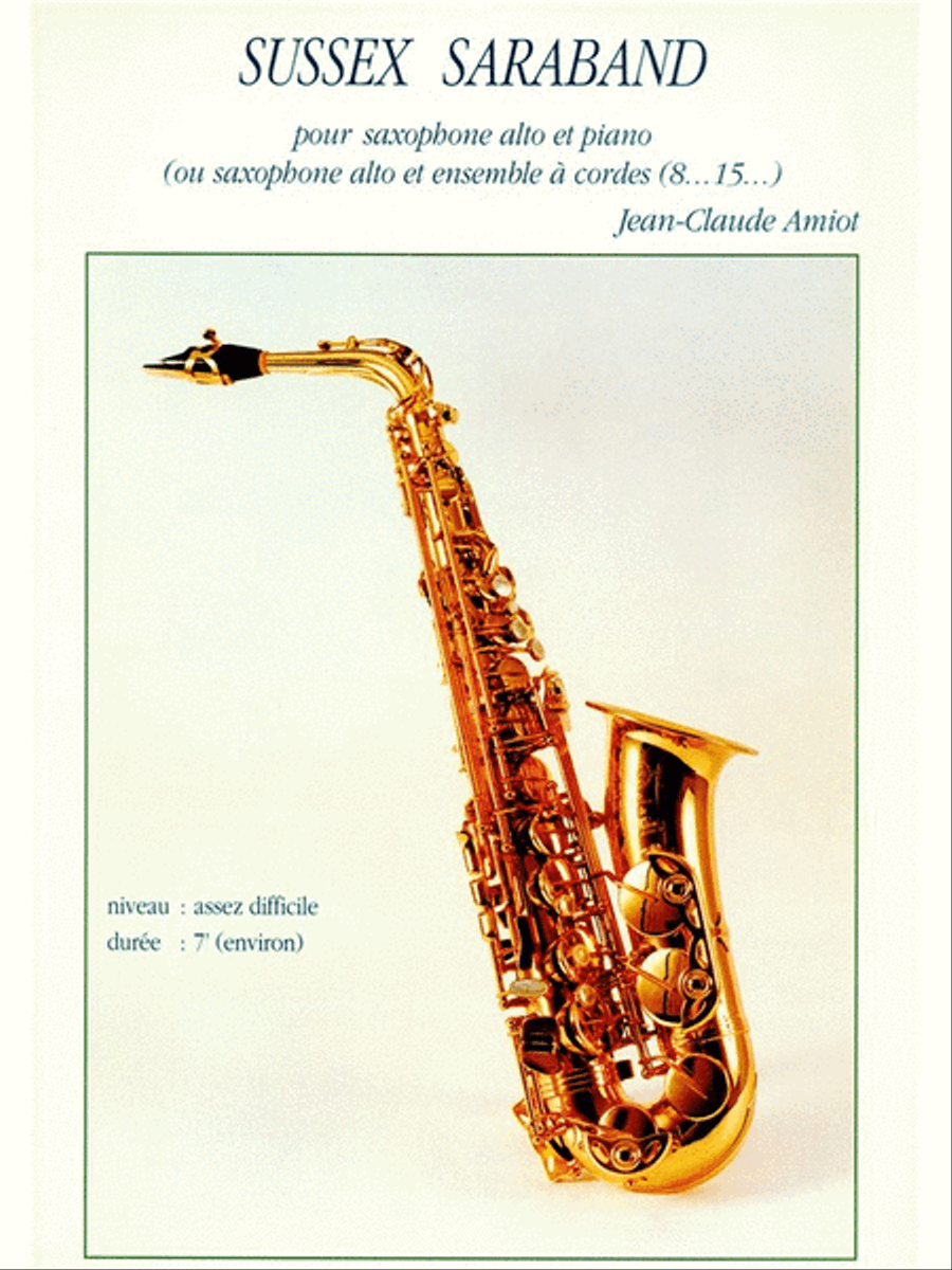 Sussex Saraband (alto) (saxophone-alto & Piano) Saxophone scores gallery preview page 1