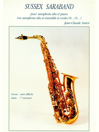 Book cover for Sussex Saraband (alto) (saxophone-alto & Piano)