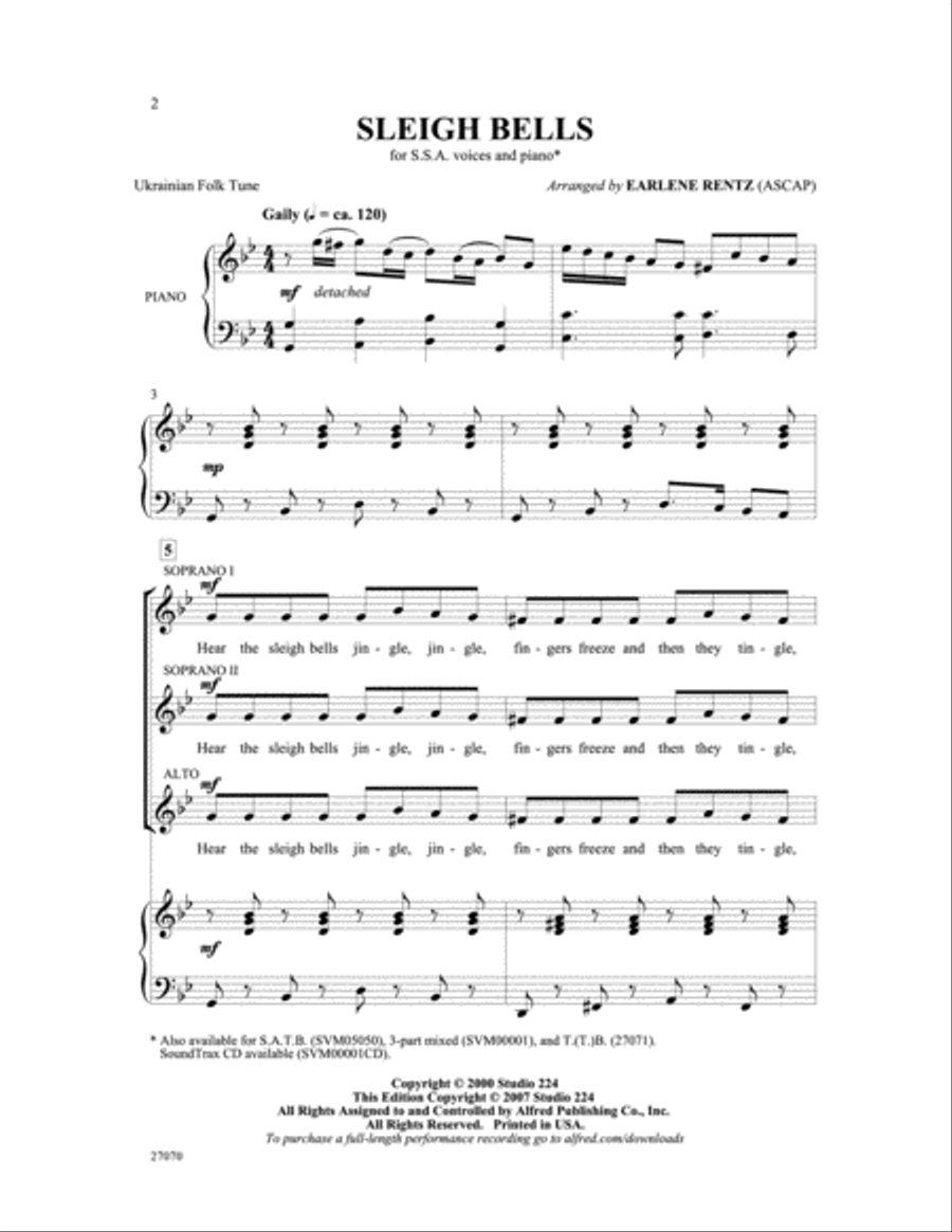 Sleigh Bells Women's Choir scores gallery preview page 2