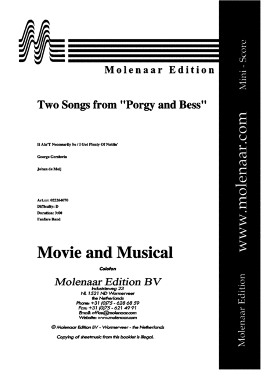 Two Songs from Porgy and Bess Fanfare Band scores gallery preview page 2