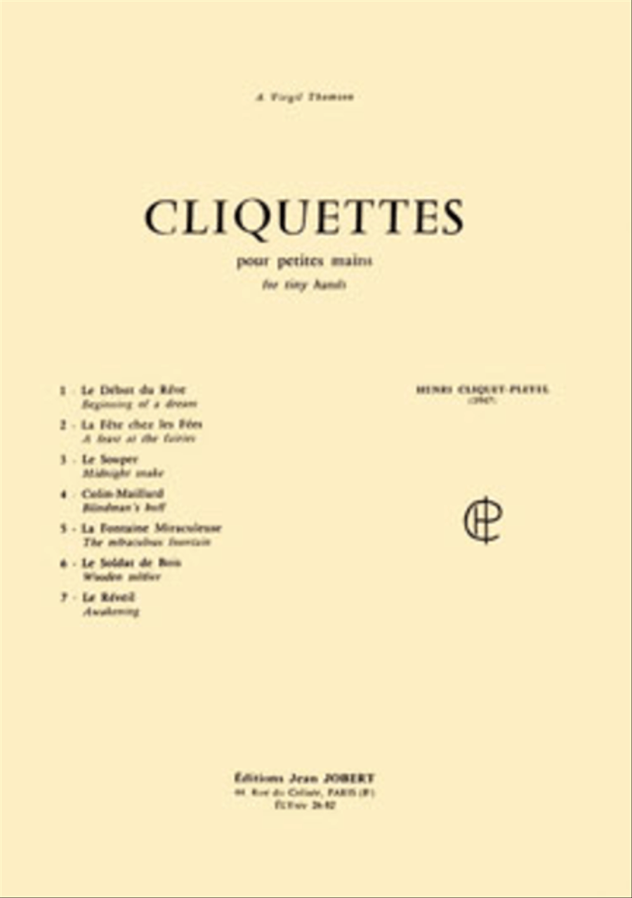 Cliquettes Pour Petites Mains Piano Solo scores gallery preview page 1
