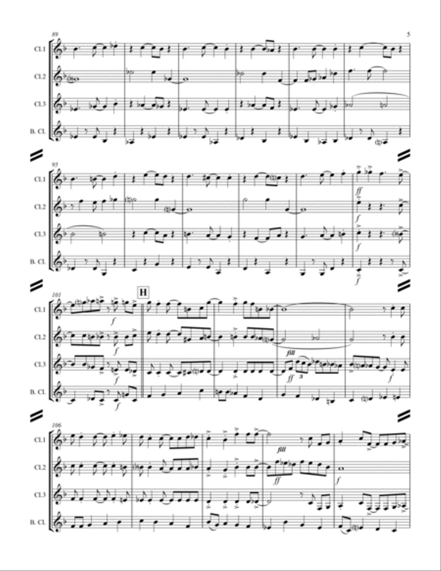 Come Fly With Me Come Fly With Me Woodwind Ensemble scores gallery preview page 6