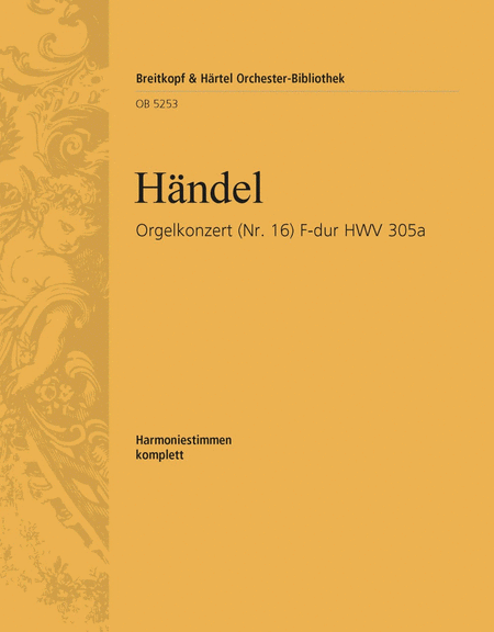 Orgelkonzert F-dur(Nr. 16)HWV 305a