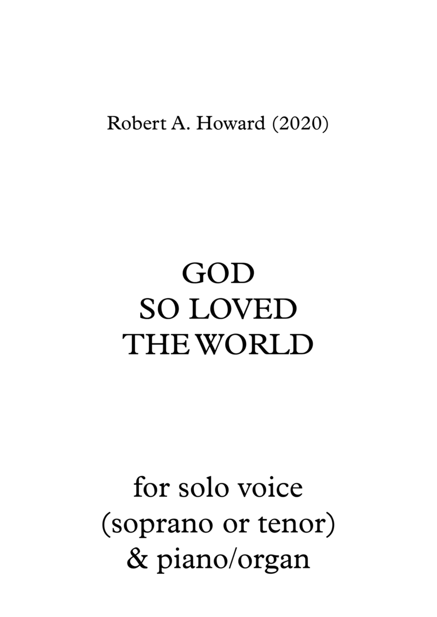 God So Loved the World (Solo voice version) image number null