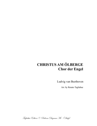 CHRISTUS AM OLBERGE - Chor der Engel - Op. 85 - Beethoven - For SATB Choir and Piano - Here only SAT