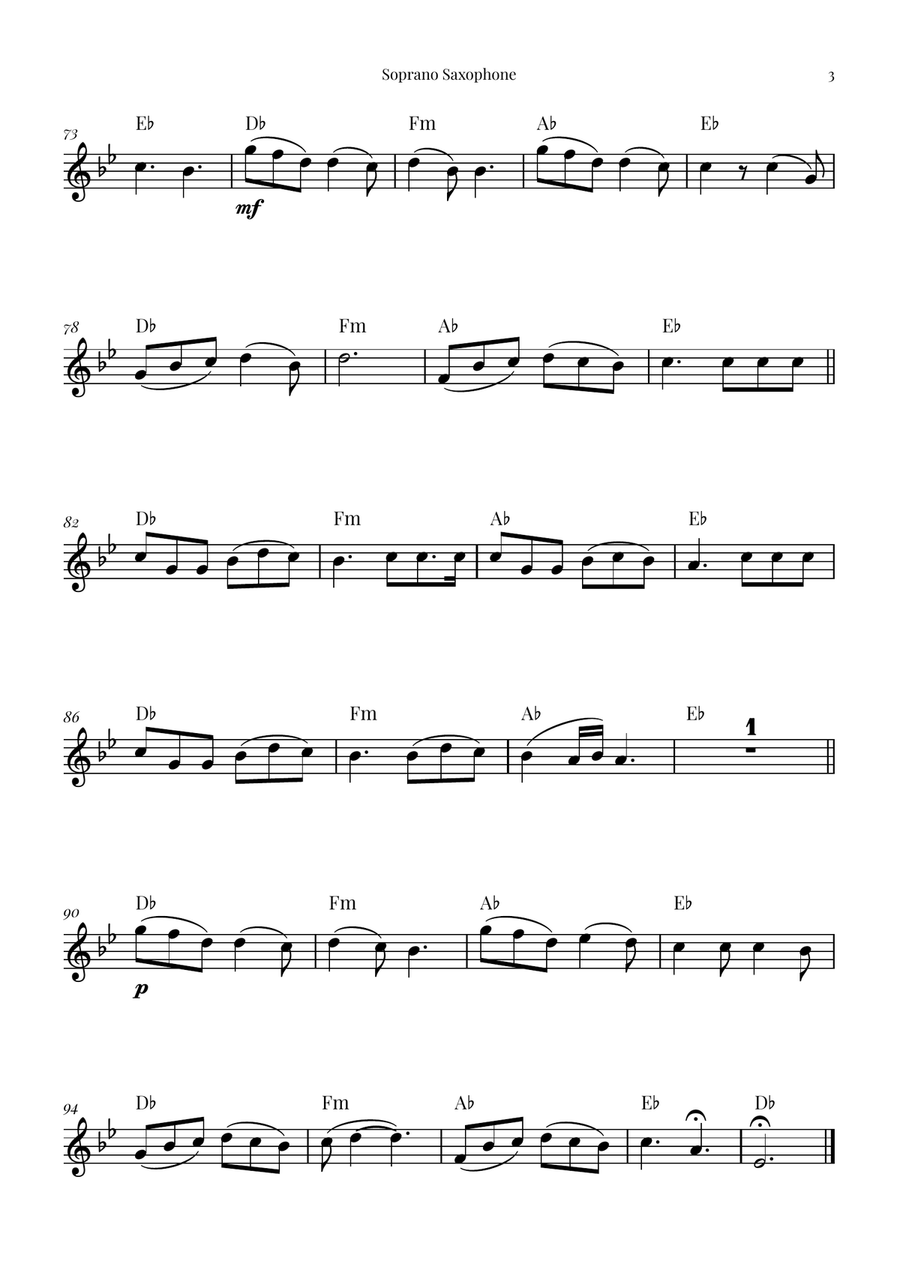 Dandelions Saxophone Quartet scores gallery preview page 6