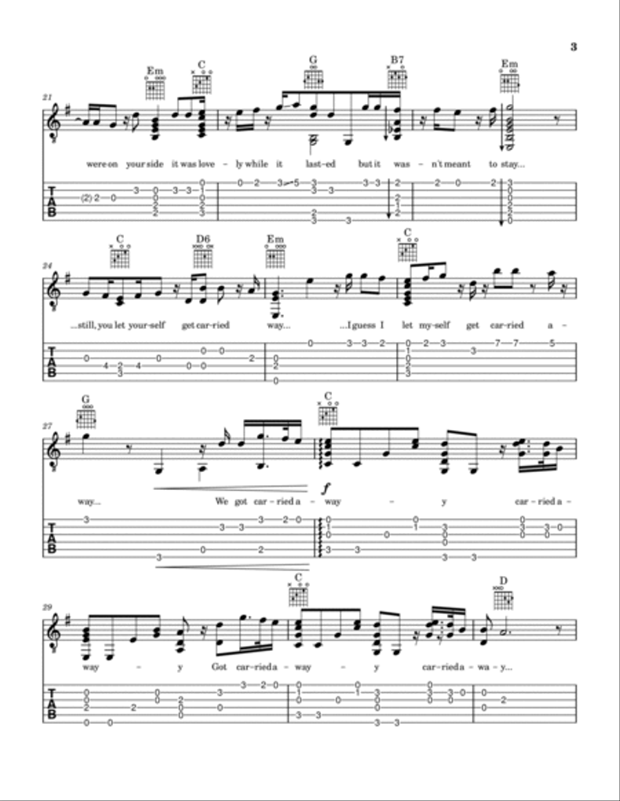 Carried Away Carried Away Electric Guitar scores gallery preview page 3