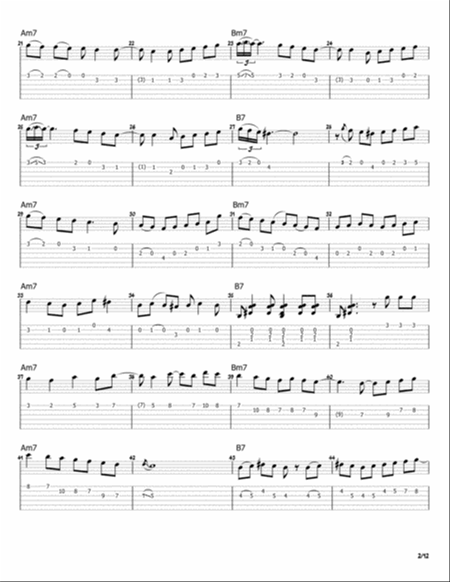 Entre Dos Aguas Guitar Tablature scores gallery preview page 2