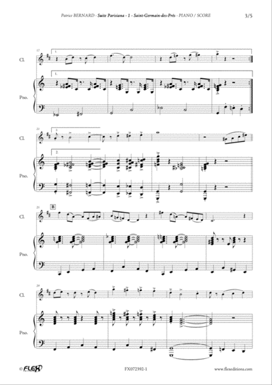 Suite Parisiana - 1 B-Flat Clarinet scores gallery preview page 3