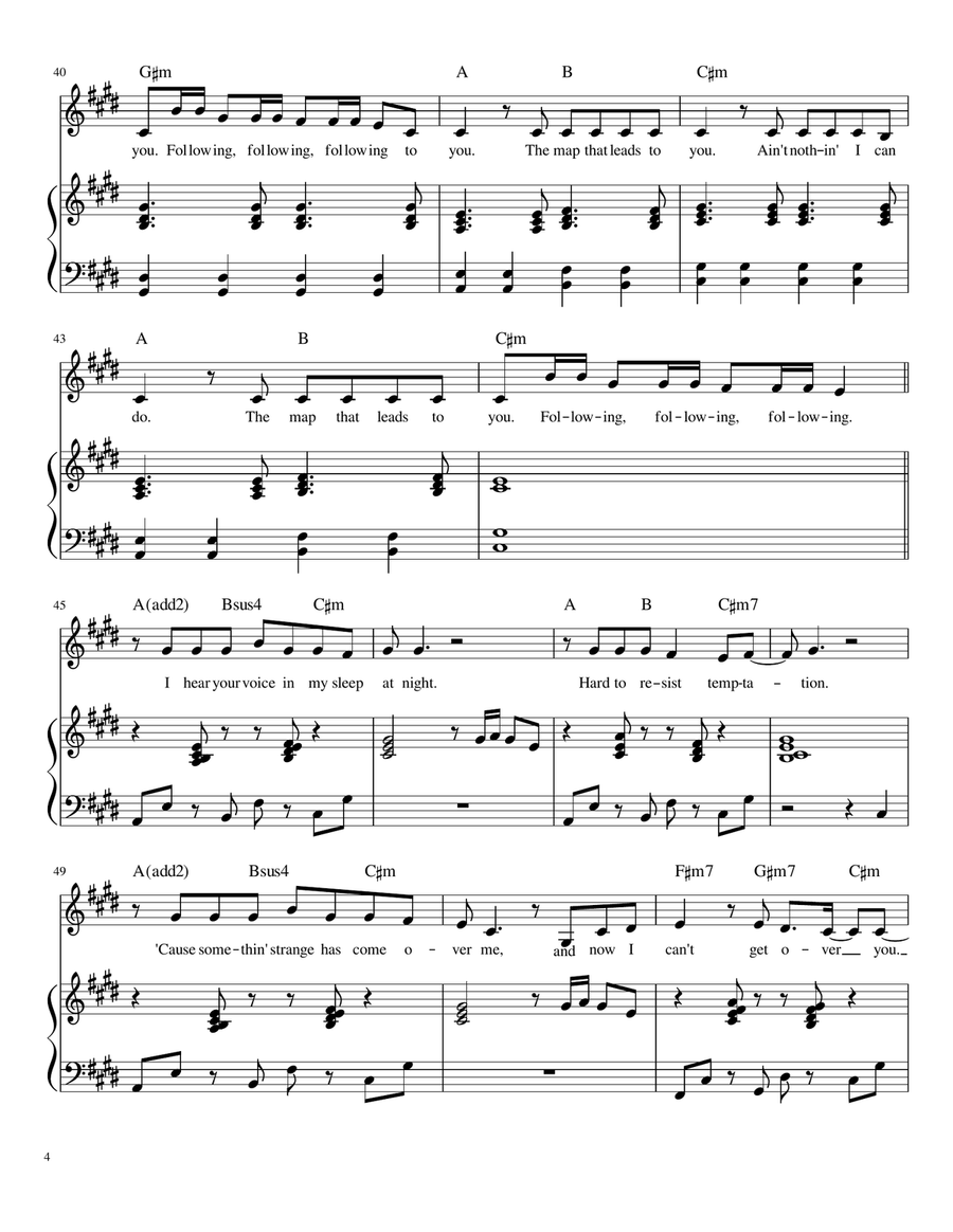 Maps Piano, Vocal scores gallery preview page 4